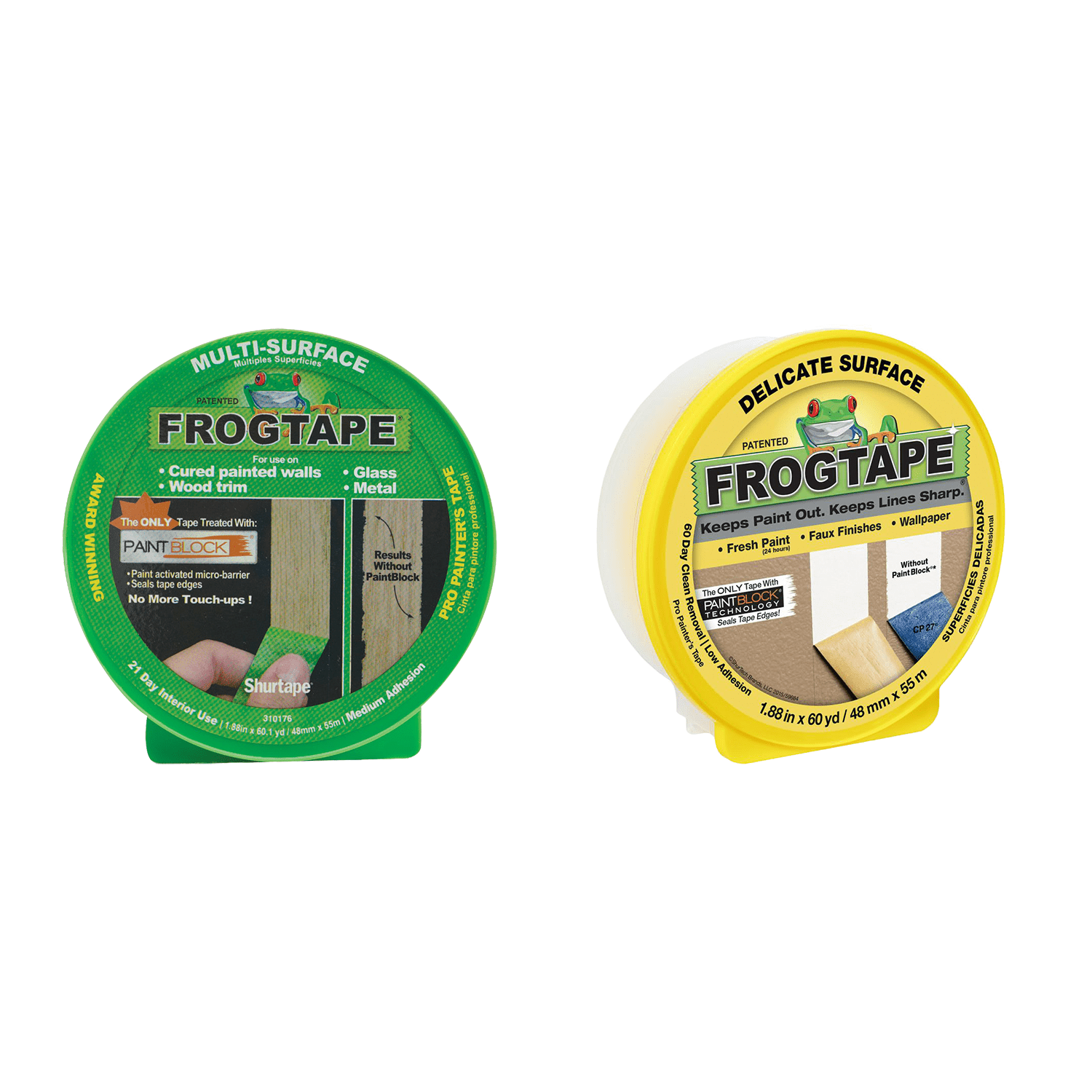 FrogTape Delicate Surface 1.88 in. x 60 yds. Painter's Tape with